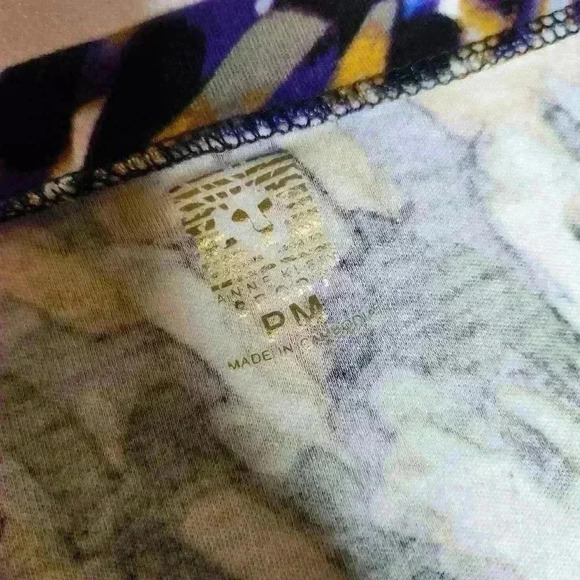 Anne Klein sport women's purple geometric blouse size petite medium - Picture 5 of 5